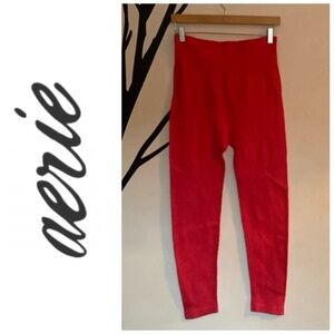 Aerie hot pink high waisted ribbed leggings